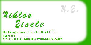 miklos eisele business card